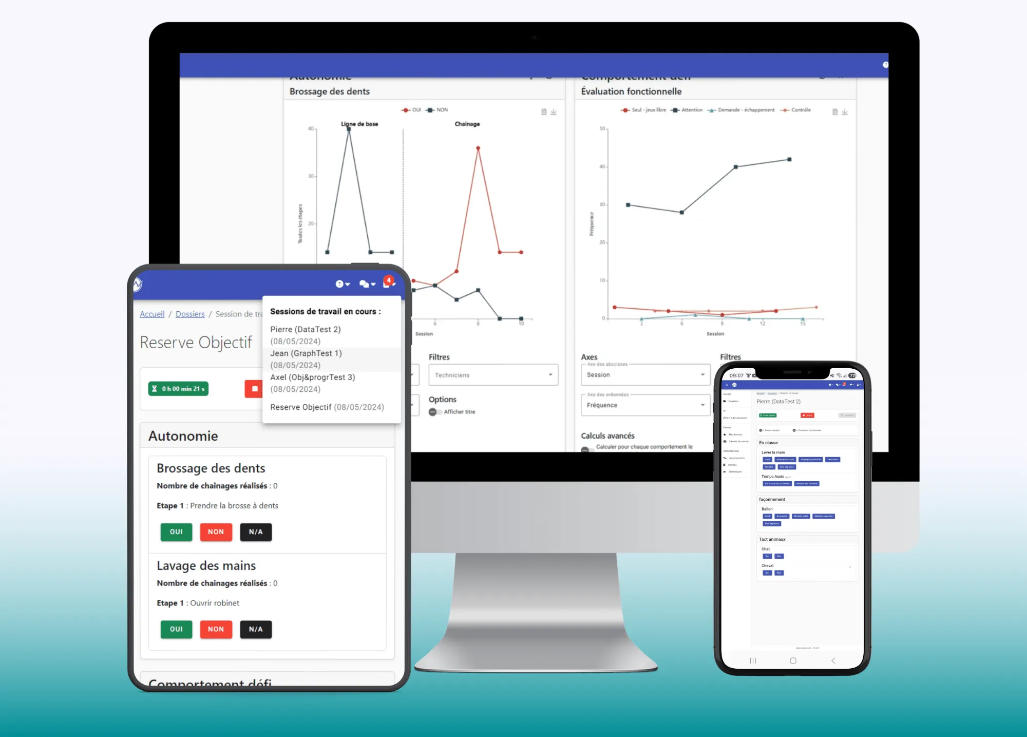 Preview of the ABA-Assistant platform on desktop and mobile